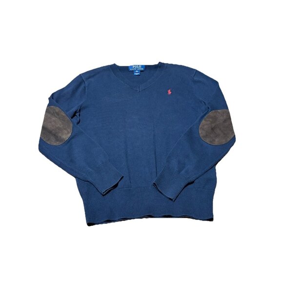 Polo Ralph Lauren Other - POLO RALPH LAUREN Boys Toddler Navy Blue V-neck Cotton Sweater Size M
